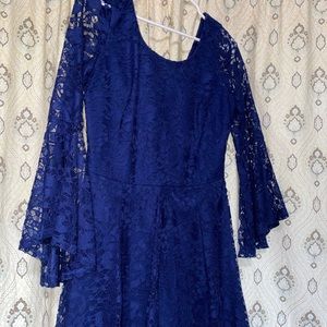 Beautiful formal dress with lace overlay